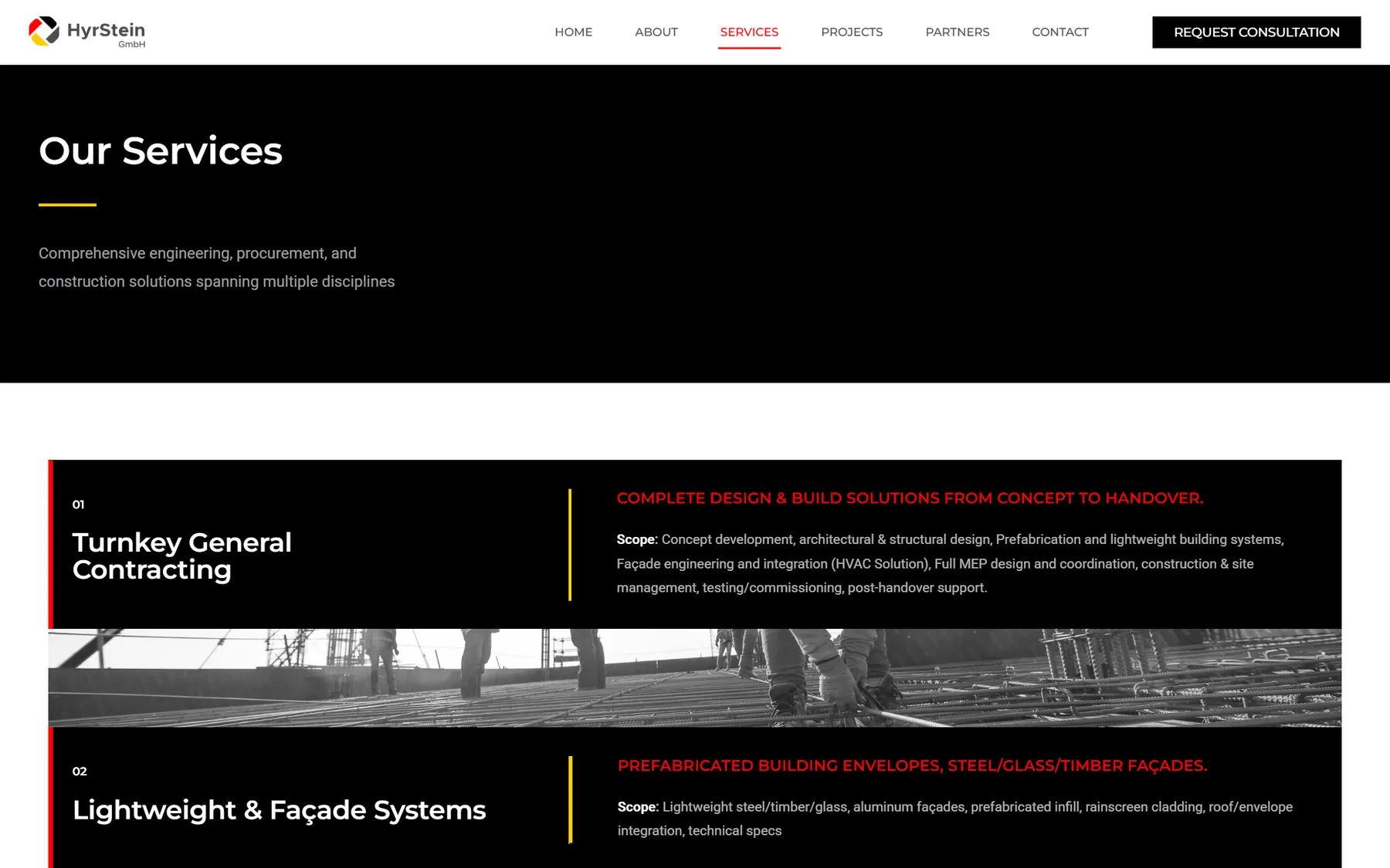 HyrStein services page