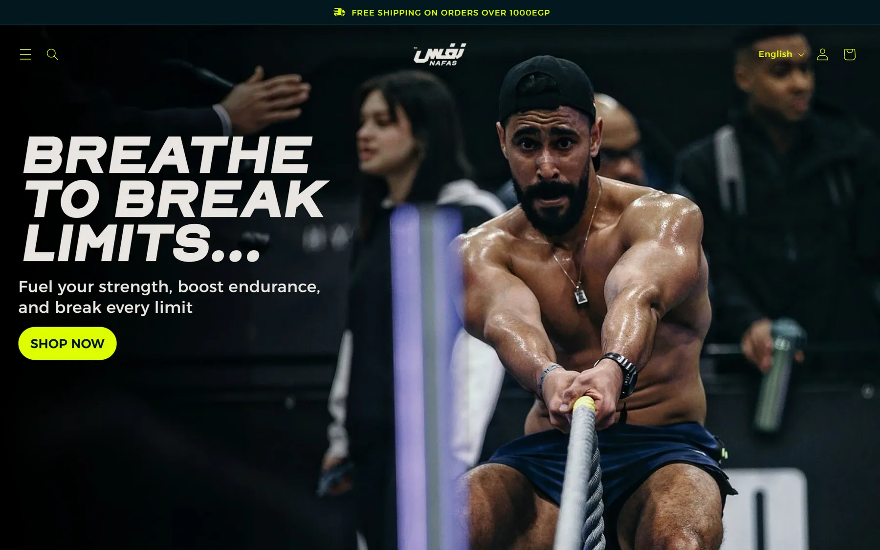 Nafas homepage in English