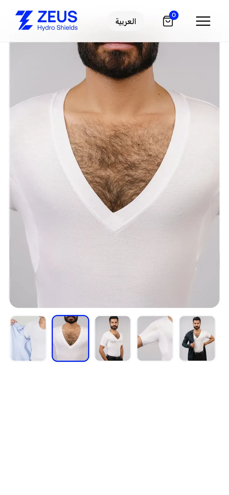 Zeus product page on mobile